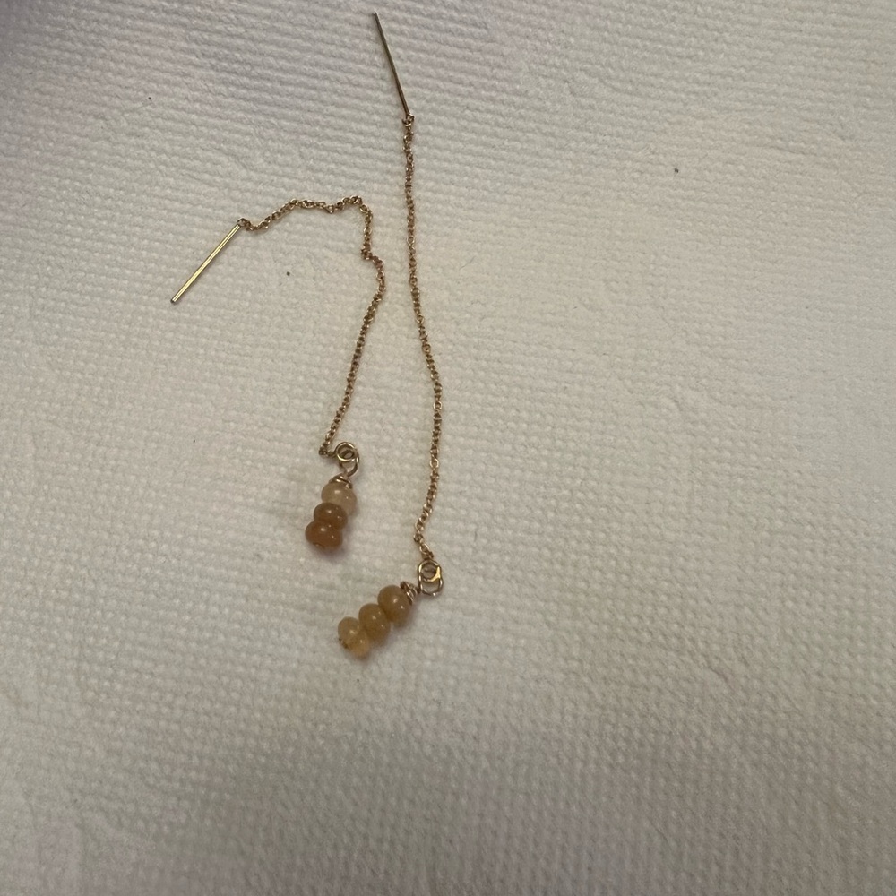 Threaded dangle earring - Picture 3 of 3